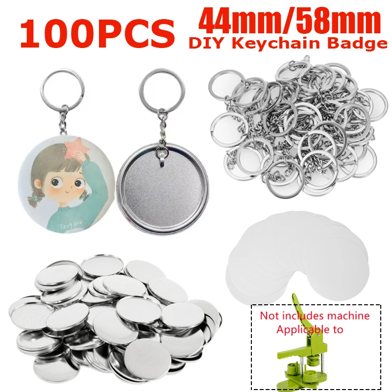 100PCS Blank Plastic/Metal But - огляд і ціна Button Badge Blank