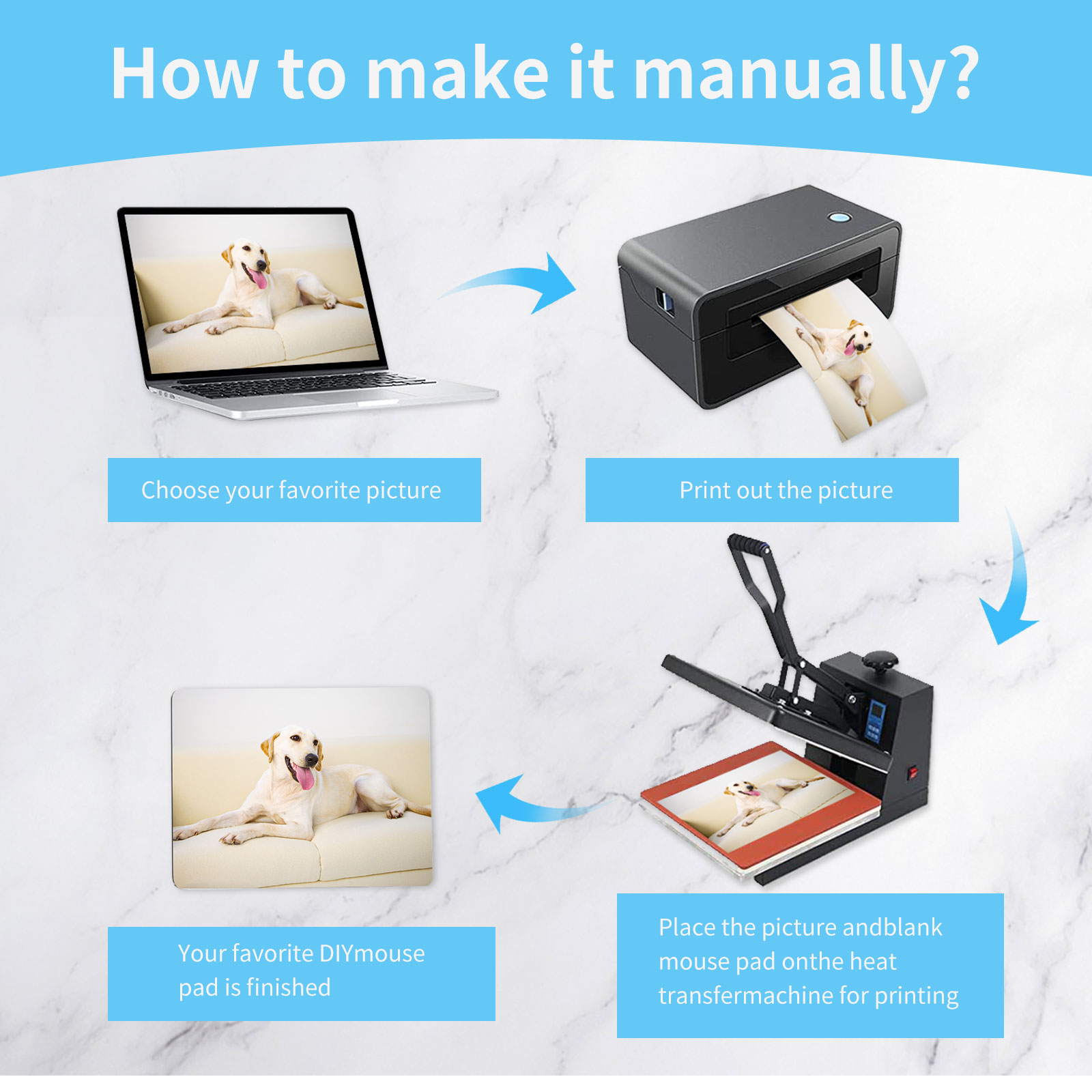 8pcs Sublimation Mouse Pad Bla - огляд і ціна Mouse Pad Blank Sublimation
