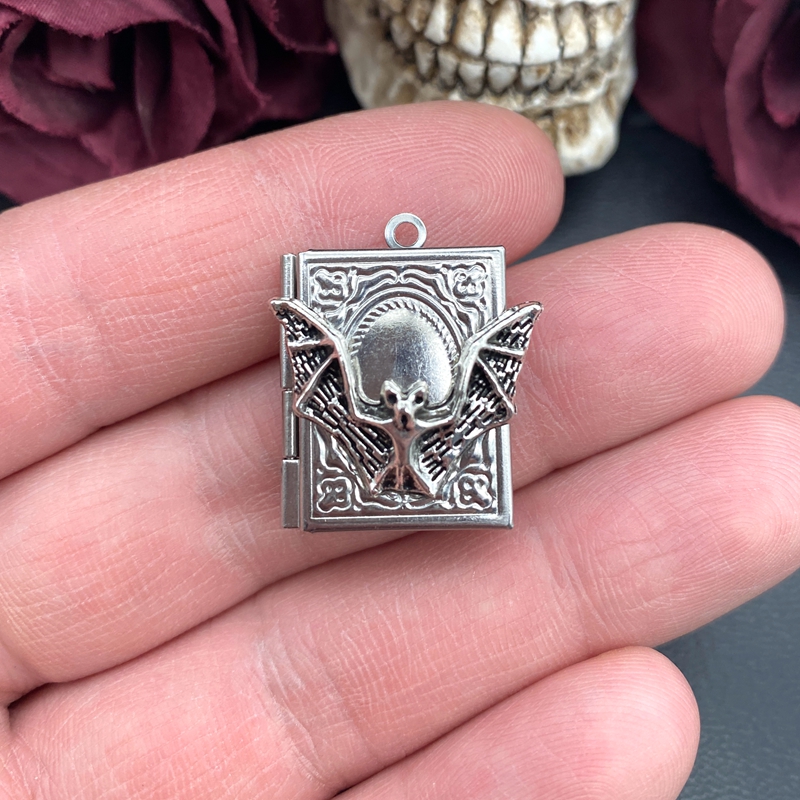 2pcs 27*22mm Bat Book Locket C - огляд і ціна Metal Photo Panel